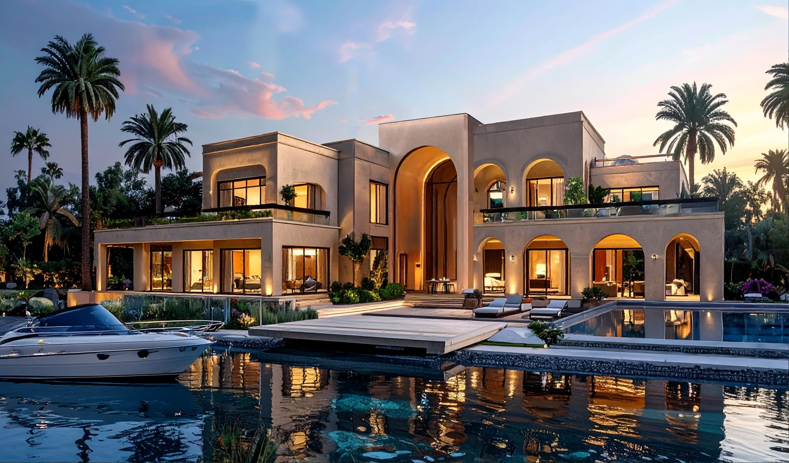 جريان بالم هيلز - فيلا فاخرة مع مسبح ومرسى لليخوت