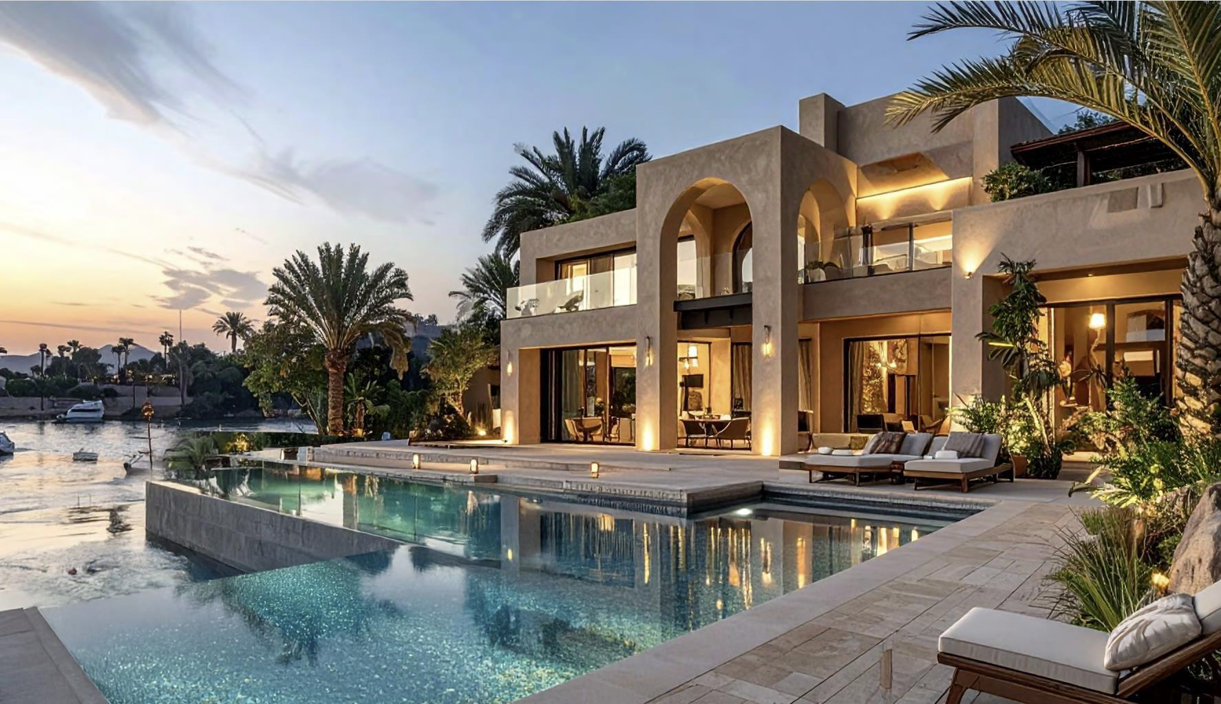 جريان بالم هيلز - فيلا عصرية مع مسبح وحديقة خضراء