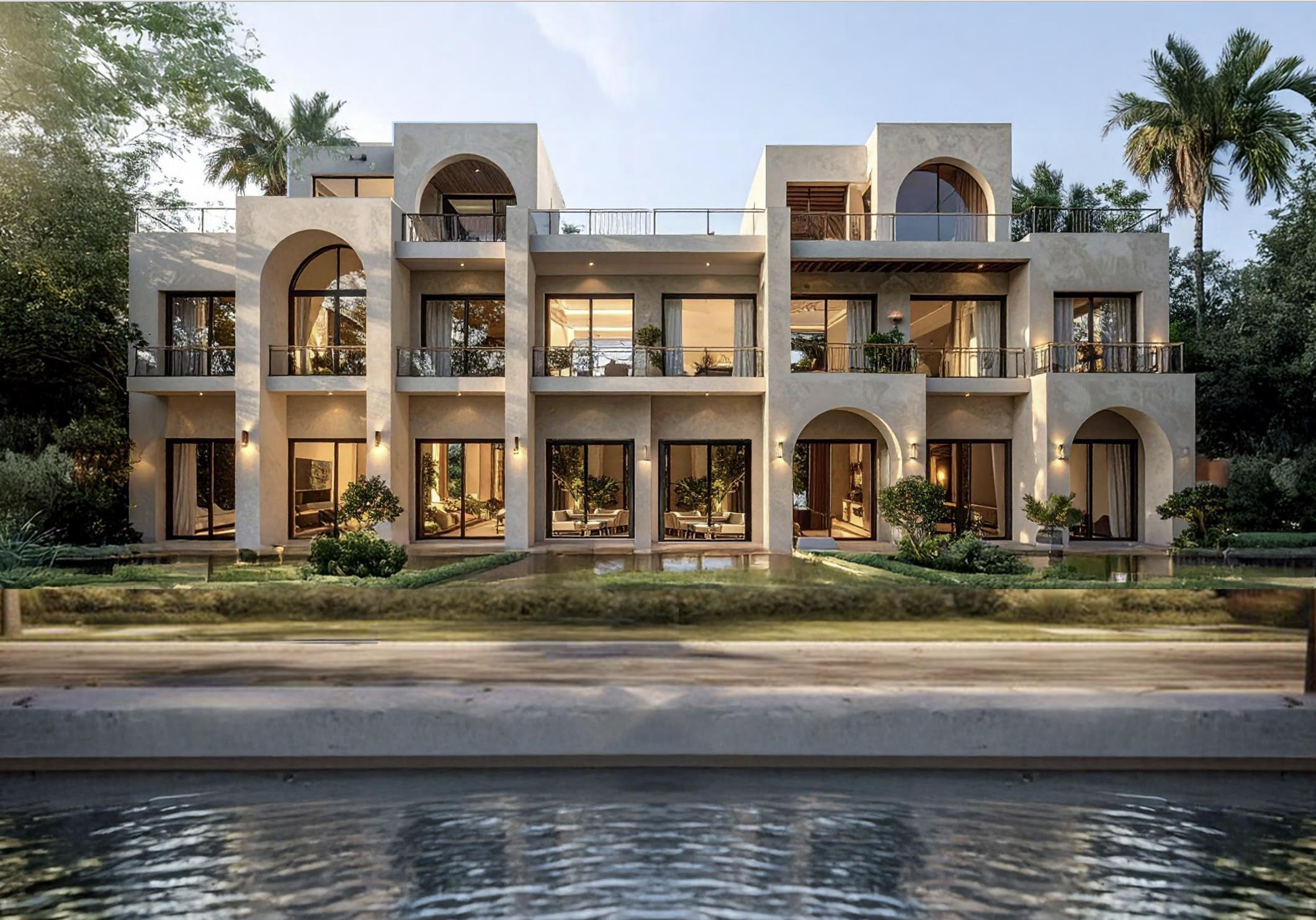 مجمع فيلات متصلة بتصميم معماري متميز