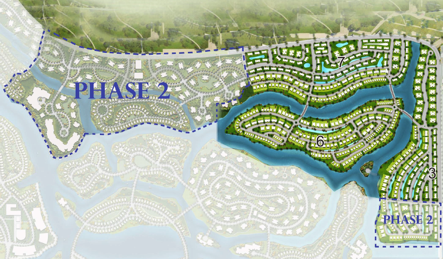 مخطط موقع مشروع جريان - المرحلة الثانية من بالم هيلز